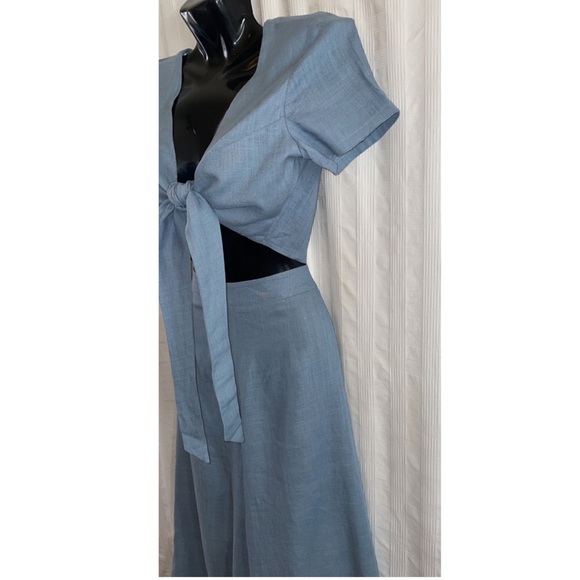 NEW W/Tags L’atiste Denim Chambray Pants Set, Size Small - Picture 8 of 9